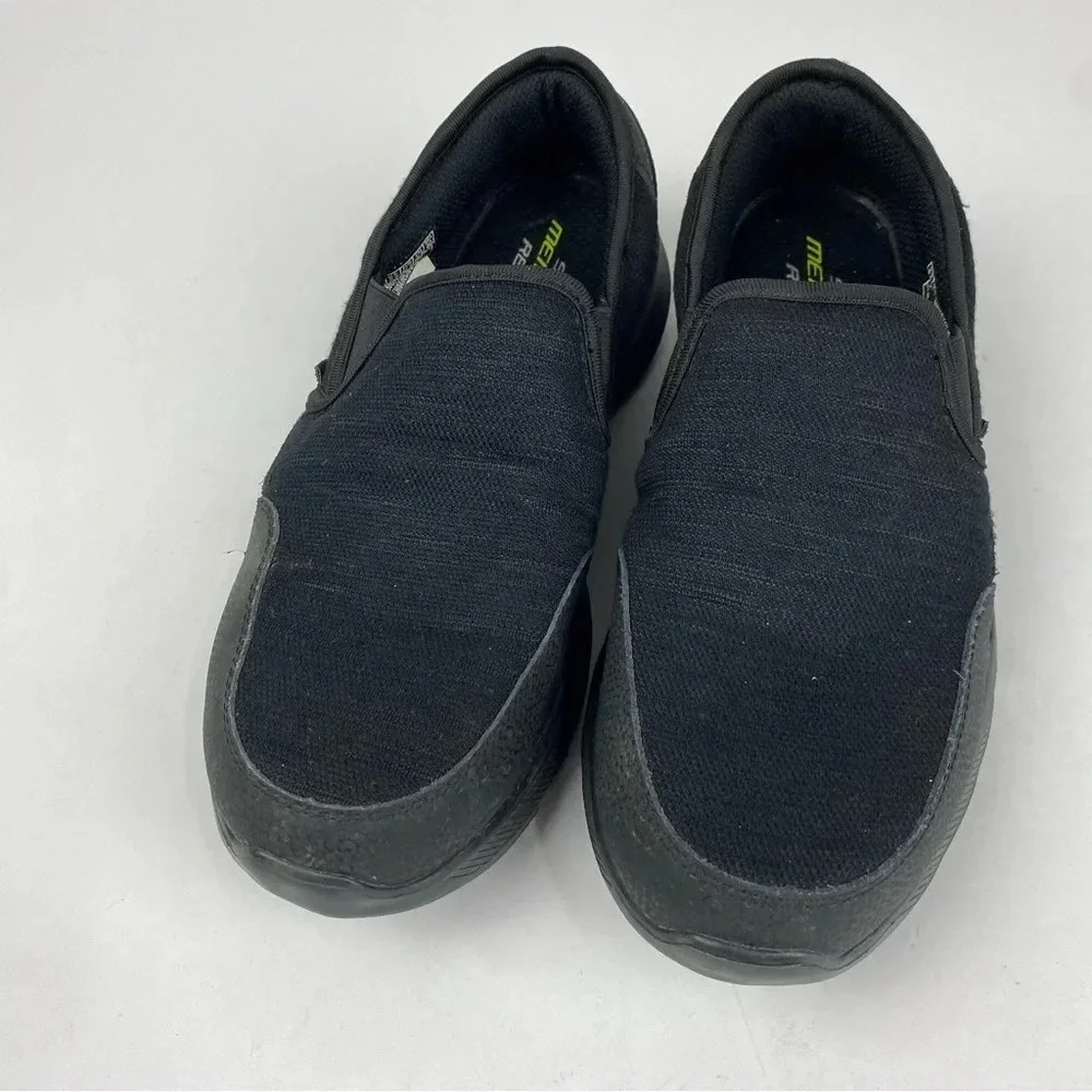 Skechers Mens 8.5 Black Equalizer Bluegate Loafer Slip On Comfort Shoe Relaxed